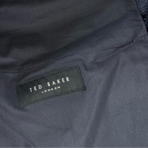 NEW Ted Baker London Pants Mens 31 S Navy Blue Plaid Jerome Dress Pant NWOT - Picture 6 of 10